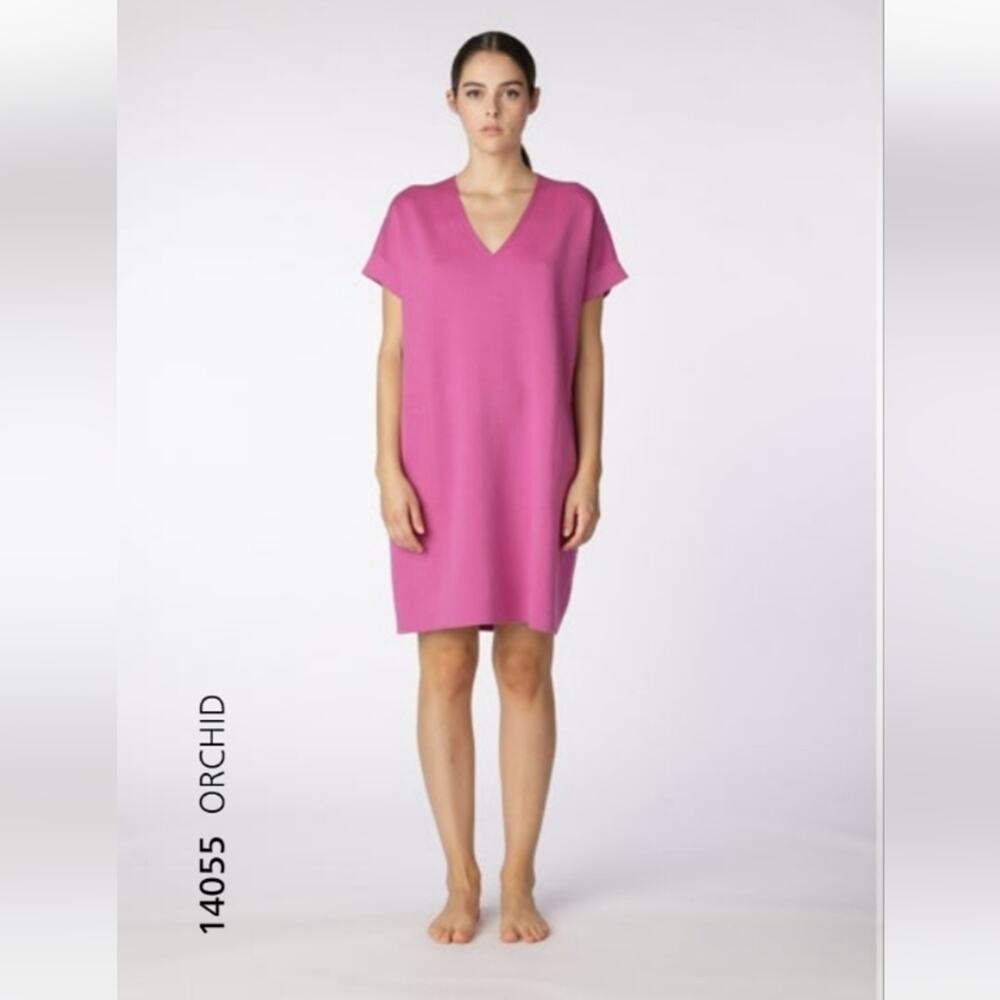 Sminfinity German Knitwear Designer pocket pink dress